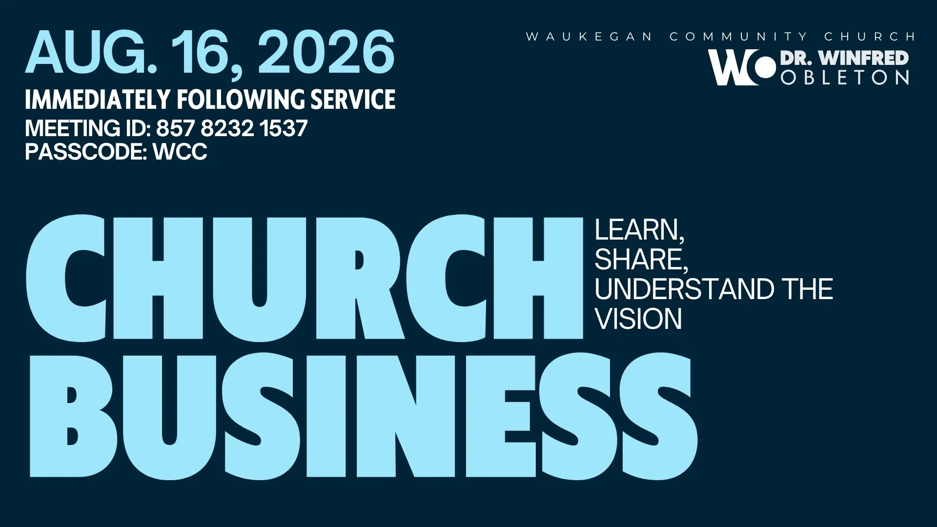 Church Business Meeting